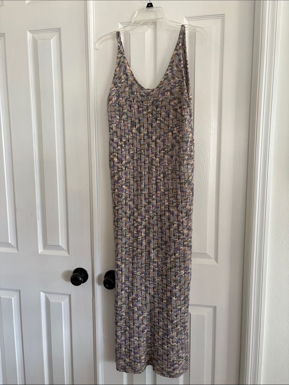Pull&Bear ASOS Purple Multicolor stretch Knit Maxi Dress Cover Up Women’s Medium